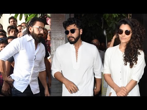 Ranveer Singh, Arjun Kapoor,Saiyami Kher at Prayer Meet of Sonam Kapoor Grand Mother | sPOTBOYe