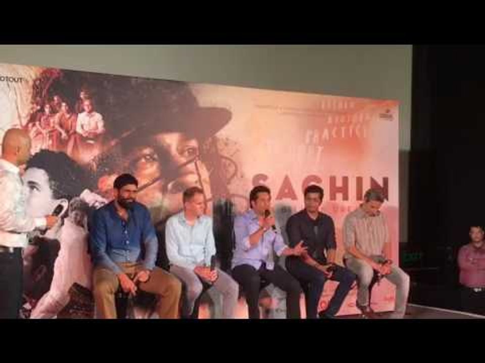 Sachin Tendulkar at his film Sachin: A Billion Dreams Trailer Launch | SpotboyE