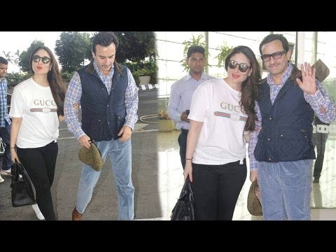 SPOTTED: Kareena Kapoor Khan and Saif Ali Khan leave for London | sPOTBOYe
