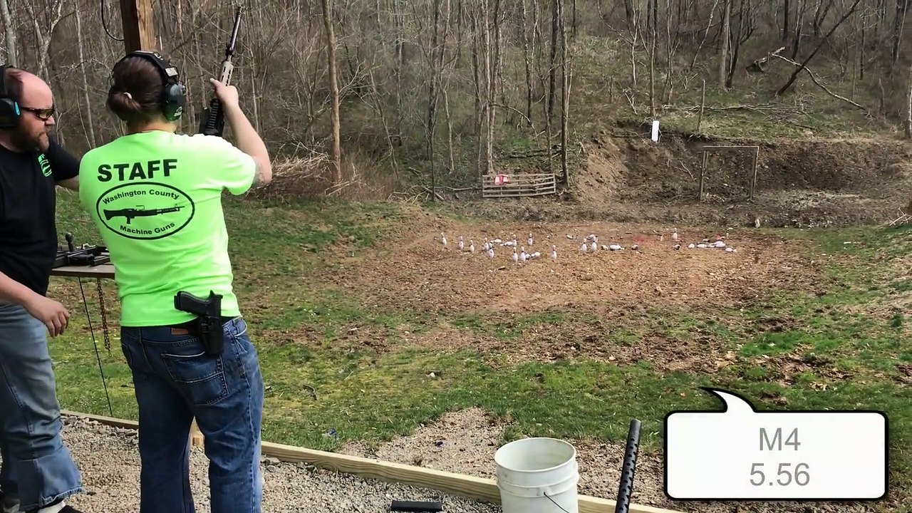 Test Fire of 56 Machine Guns