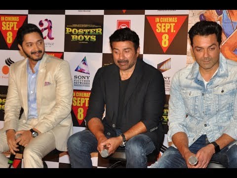 UNCUT- Sunny Deol, Bobby Deol, and Shreyas Talpade at Poster Boys Trailer Launch-Part-1 | SpotboyE