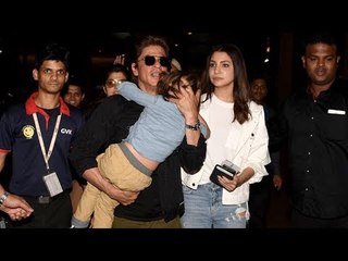 Shahrukh Khan with AbRam and Anushka Sharma Return from Dubai | SpotboyE