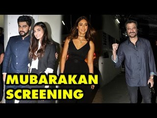 Download Video: Arjun Kapoor, Anil Kapoor, Athiya Shetty, Ilean D'cruz at Mubarakan Screening | SpotboyE