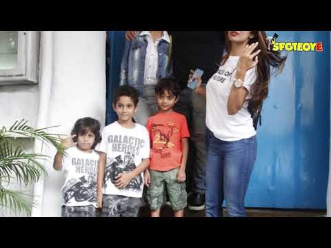 SPOTTED: Malaika Arora and Amrita Arora with Kids Post Lunch at Olive | SpotboyE