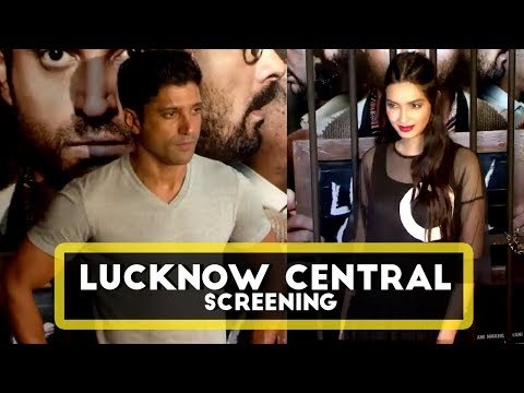 Farhan Akhtar and Diana Penty at the Screening of Lucknow Central | SpotboyE