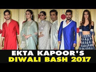 Alia, Sidharth, Arjun Kapoor, Karan, Sonam Kapoor and many more at Ekta Kapoor's Diwali Party 2017