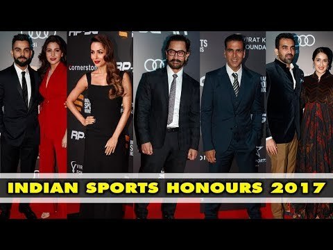 UNCUT- Virat Kohli, Anushka Sharma, Akshay, Malaika Arora At Indian Sports Honours 2017 | SpotboyE