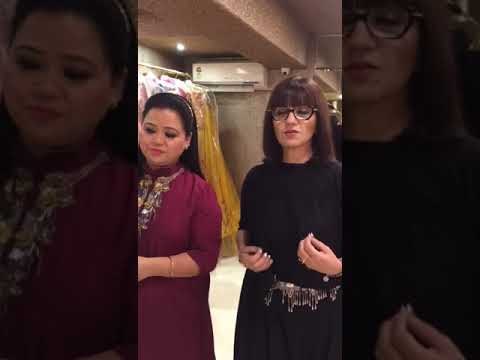Bharti Singh & Fiance Haarsh Limbachiyaa visit designer Neeta Lulla for her wedding dress