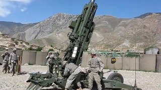 Artillery fire in Afghanistan