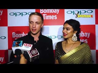Newlywed Aashka Goradia With Brent Goble gets CANDID with Media at OPPO Event | SpotboyE