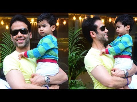 SPOTTED: Tusshar Kapoor with his Little Munchkin Laksshya Kapoor outside the Gym | SpotboyE