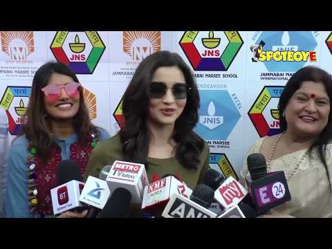UNCUT- Alia Bhatt attends Special Sports Meet at Jamnabai Narsee School | SpotboyE