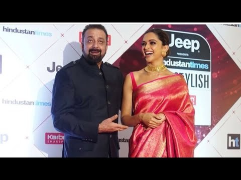 Padmaavat Actress Deepika Padukone Hugs Sanjay Dutt at HT Style Awards 2018 | SpotboyE