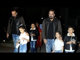 SPOTTED: Sanjay Dutt with his Kids at Yauatcha Bandra | SpotboyE