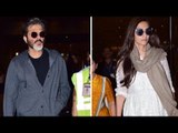 Sonam Kapoor and Anil Kapoor at the Airport as they arrive back post Demise of Sridevi | SpotboyE