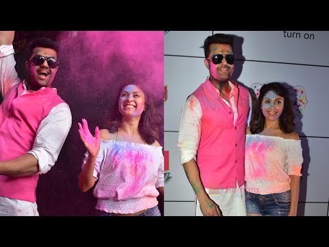 Maniesh Paul and Manjari Phadnis at Zoom Holi Party | SpotboyE