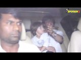 Shahrukh Khan with AbRam Attend Karan Johar Kids Yash and Roohi's Birthday Party | SpotboyE