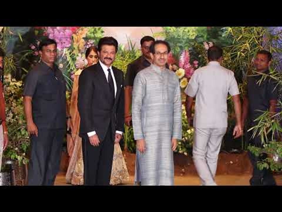 Anil Kapoor with Uddhav Thackeray At Sonam Kapoor’s Reception | SpotboyE