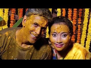 Milind Soman & Ankita Konwar’s Marathi Style Haldi Ceremony | SpotboyE