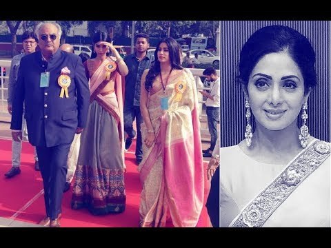 Emotional Moment For The Kapoors: Boney, Janhvi & Khushi Collect Sridevi's National Award