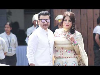 Sanjay Kapoor and Maheep Kapoor at Sonam Ki Shaadi | SpotboyE