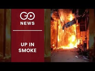 Huge Blaze In Delhi&#039;s Gandhi Nagar Market