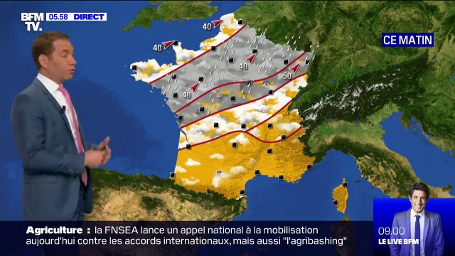 Un temps pluvieux au nord de l'Hexagone, le sud profite encore du soleil ce mardi