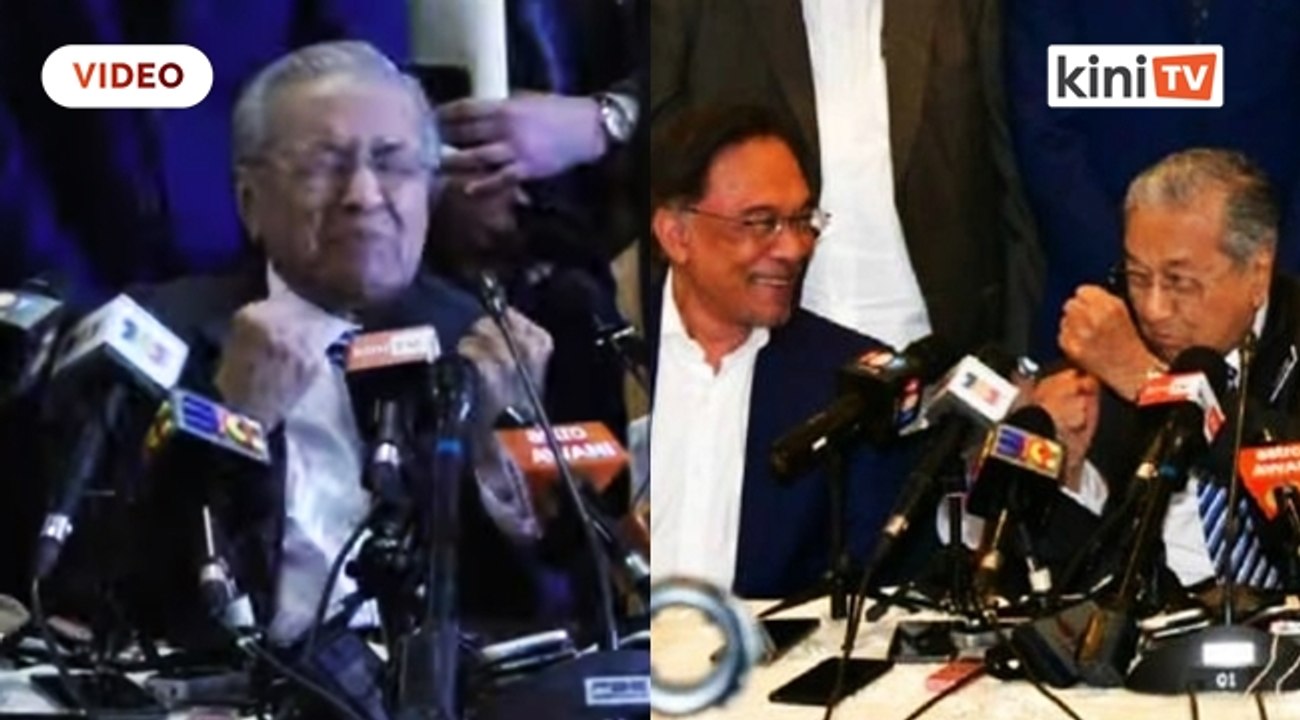 Dr M tunjuk penumbuk kepada Anwar, Anwar minta sabar