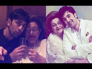 Memorable Pictures Of Ranbir Kapoor with Grand Mother Krishna Raj Kapoor