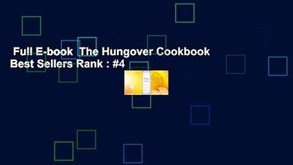 Full E-book  The Hungover Cookbook  Best Sellers Rank : #4