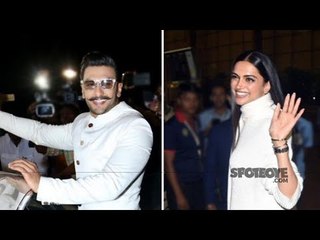 Ranveer Singh And Deepika Padukone Twinning In White