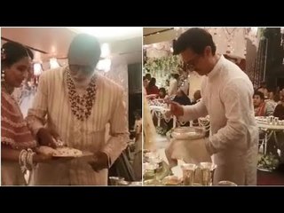 SHOCKING! Amitabh Bachchan And Aamir Khan Serving Food At Isha Ambani's Wedding