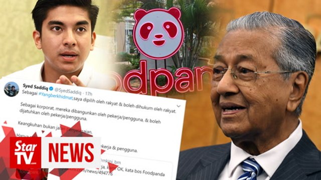 Dr M distances himself from Syed Saddiq's criticism of Foodpanda