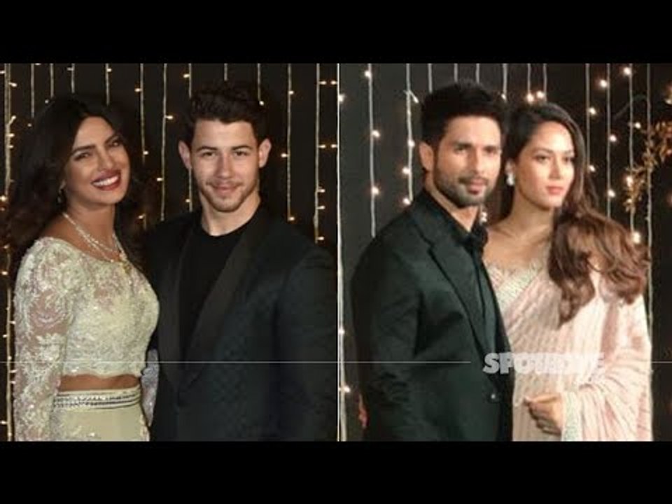 Shahid Kapoor With Wife Mira Rajput At Priyanka Chopra And Nick Jonas Wedding Reception