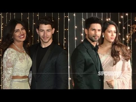 Shahid Kapoor With Wife Mira Rajput At Priyanka Chopra And Nick Jonas Wedding Reception