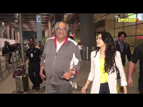 SPOTTED : Boney Kapoor And Janhvi Kapoor At Airport | SpotboyE