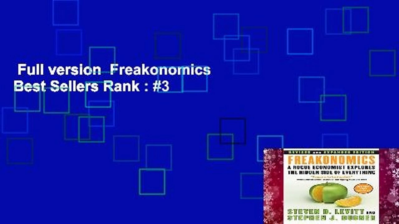 Full version  Freakonomics  Best Sellers Rank : #3