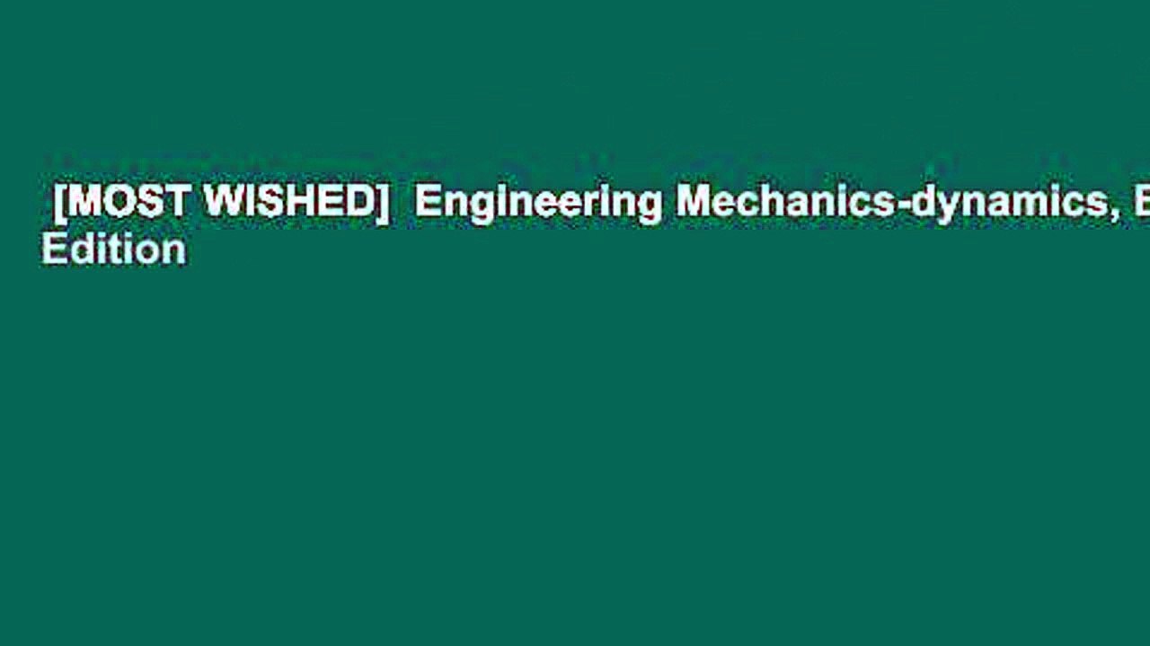 [MOST WISHED]  Engineering Mechanics-dynamics, Eighth Edition