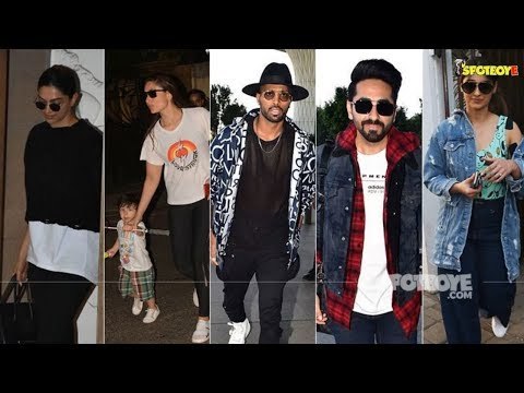 SPOTTED: Deepika Padukone, Kareena Kapoor Khan With Taimur, Hardik Pandya, Ayushmann & Others