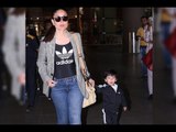 SPOTTED: Kareena Kapoor With Taimur At The Airport | SpotboyE