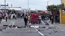 Protesters clash with police over demolition of shacks in Cape Town