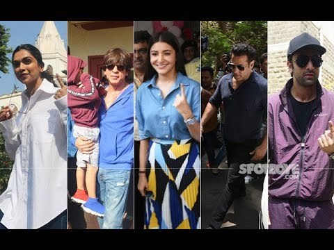 Lok Sabha Elections, 2019: Shah Rukh, Salman, Aamir, Ranveer-Deepika, Ranbir And Many Others Vote