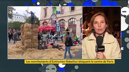 Climat : le centre de Paris paralysé par Extinction Rebellion