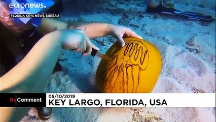 Divers carve pumpkins in depths of Florida Keys