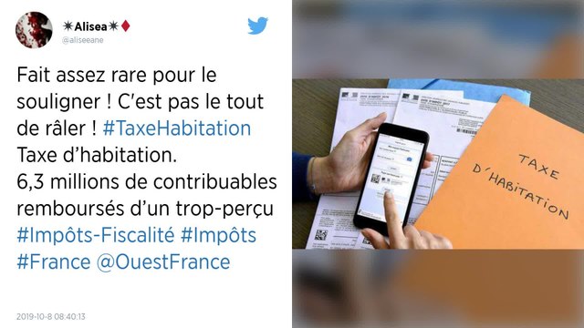 Taxe d’habitation. 6,3 millions de contribuables remboursés d’un trop-perçu