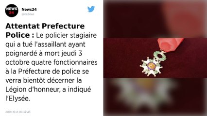 Attaque de la préfecture de Paris : le stagiaire qui a tué l'assaillant va recevoir la légion d'honneur