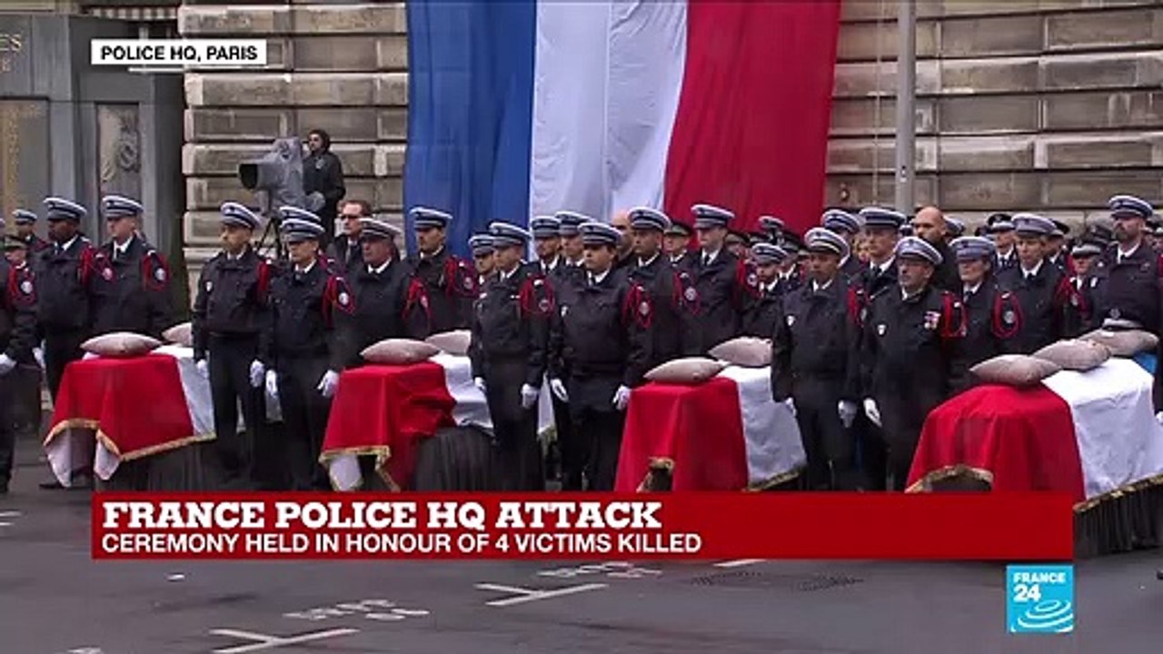 France police HQ attack: victims awarded French Légion d'Honneur posthumously