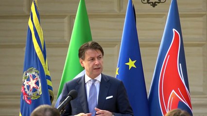 Roma - Conte alla cerimonia di giuramento dei neoassunti del Dis (08.10.19)