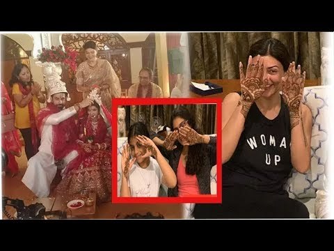 Sushmita Sen & Her Daughters Having A Gala Time At Rajeev Sen's Wedding | SpotboyE