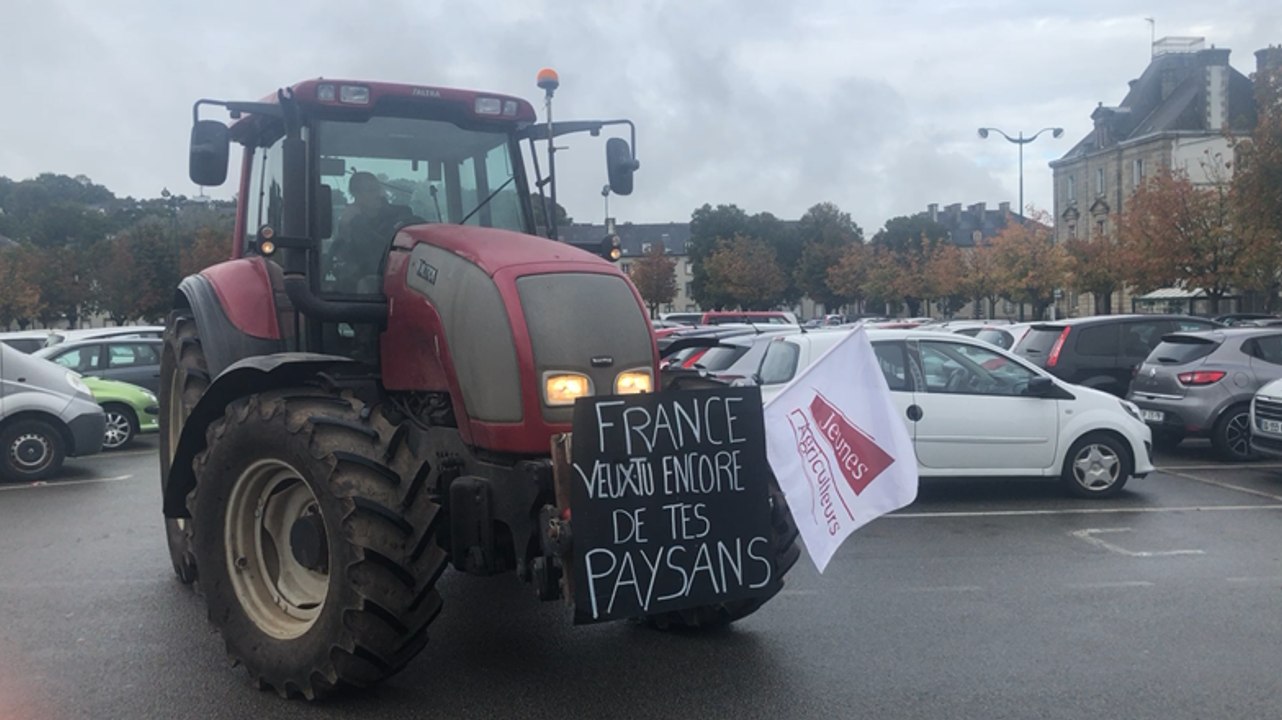 Dans le Morbihan, les agriculteurs se rassemblent à Pontivy avant de manifester à Vannes
